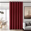 Deconovo Tende Oscuranti per Interni Cameretta Bambini 290 CM Altezza, Tenda Oscurante Termica Isolante con Anelli per Finestre Moderne 1 Pannello, 200x290 CM, Rosso Scuro