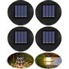 Akynite Luci Solari di Ricambio 8 cm per Lanterna da Giardino, Luce Calda, 1.2V 600mAh, IP44 Lampada Solare di Ricambio, Ricambi Luci Solari Esterno per Lanterna Solare da Giardino, set di 4