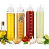 AKITAInk Set 4 Bottiglie Squeeze per Salse Dosatrici in Plastica da 800 ml, Contenitori Ideali per Ketchup, Olio, Condimenti e Cucina