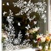 Tanlaby Adesivi per Finestra Fiori Bianchi Margherite Farfalle Vetrofanie Primavera Estate Decorazione Finestre Vetro Porte Bagno Statico Anticollisione Cucina Soggiorno Cameretta