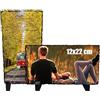 GIFART Pietra Ardesia Personalizzata con Supporti da tavolo. Personalizzabile con Foto, Immagine o Testo. Diverse Dimensioni e Forme (12X22)
