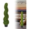 UISEBRT 2 Pezzi Pianta Artificiale 90 cm, Pianta Artificiale Protetta UV in Vaso, Pianta da Interno con Aspetto Naturale per Casa, Balcone, Terrazza, Interno ed Esterno, Pianta a Spirale