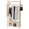 Cre Cra Free-standing Porta Abiti,Stand Appendiabiti,Attaccapanni Multifunzionale,Stand Abiti Appendiabiti da Terra Canne Doppie Multifunzionale Appendiabiti per Camera da Letto,Doppio Strato,4 Ganci