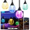 Govee Luci per Esterni, Luci a Catena LED RGBWIC Dimmerabili da 15 m con 16 Milioni di Colori e 111 Modalità di Scena, 80 lm per LED, Durata di 25.000 ore, Funziona con Alexa, Google Assistant, Matter