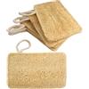 Roellgs Confezione da 6 spugne biologiche per lavare i piatti da cucina, spugna ecologica, zero rifiuti, fibra vegetale di luffa naturale 100% biodegradabile, compostabile