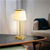 HULUBO Lampade da tavolo a LED,Lampada da tavolo dimmabile a temperatura di 3 colori,Lampade da scrivania in tessuto portatili,Lampada da letto per ristorante ufficio camera da letto (Modello 8)