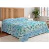 BIANCHERIAWEB Copriletto Piquet Primavera Estate 100% Cotone Disegno Mare Azzurro Piazza E Mezza Mare 25GI