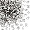 SUNNYCLUE Perline In Resina Da 130g Grandi Perline Dell'Alfabeto Stile Casuale Carine Forma Iniziale Grande In Argento AZ Distanziatori Sciolti Ciondoli All'Ingrosso per La Creazione di Gioielli Bracc