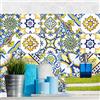 RE-COVERTILES - Adesivi Piastrelle Cucina Bagno Mattonelle adesive in PVC Impermeabili Antigraffio Stickers Decorazione Parete Cementine Peel and Stick - Modello 36 Pz 10x10 cm PS00092 Made in Italy