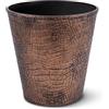 Septe Maison Deluxe - Vaso Decorativo da Interno ed Esterno in Ecopelle Lavabile - Design Moderno e Resistente - Ø18,5xH18 cm - Complemento d'Arredo Elegante per Casa e Giardino (Croco)