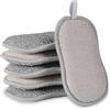 JOOTUEPO Spugne Cucina, 6 Pezzi Spugna Piatti Antigraffio Efficacia in Microfibra Spugnette Piatti a Doppia Faccia Spugne, Spugne per Piatti Riutilizzabili per Pulire Forno Pentole Padelle Stoviglie