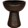 Bitto Sundari - Bruciatore di incenso in terracotta, realizzato a mano, Ø 13 cm, smaltato nero, pezzo unico