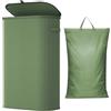 Lifewit Cesto Portabiancheria, Cesta Panni Sporchi con coperchio, Laundry Basket con Plastica Manici, Porta Biancheria Sporca per Bagno, Lavanderia, Camera da Letto, 85 L, Verde
