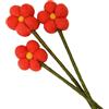 your castle Fiori in feltro fatti a mano per creazioni personalizzate, regalo sostenibile, commercio equo e solidale, fiori artificiali realistici, 3 pezzi con fiori in corallo