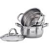 BERGNER Gourmet | Pentola da Cucina per Pasta | Casseruola con Coperchio, Bollitore e Capacità di 2,2L | Acciaio Inox | Molto Resistente, Pulizia Facile e Per Tutti i Piani Cottura