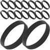 Gogogmee 50 pezzi Braccialetti Silicone Neri Resistenti all Acqua Fasce Wristband Sportive e Musicali Elastici Sottili per Adulti e Accessori per Feste e Giochi