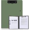 KONVINIT Portablocco A4, Plastica Cartella Portadocumenti con Pinza Porta Foldover Clip Board con coperchio Cartellina Portadocumenti per ufficio/scuola/casa
