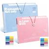 Kievano Cartellina Portadocumenti A4 Espandibile Set 2 Pezzi (Rosa e Blu), Porta Documenti A4 con Etichette Colorate, Raccoglitore e Cartelletta per Scuola Ufficio Casa
