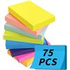 AMFUN 1800 Foglietti Adesivi Super Sticky, 24 Blocchetti da 75 Fogli, 51 x 36 mm, per Appunti, Elenchi e Promemoria, 8 Colori