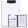 KONVINIT Portablocco A4, Plastica Cartella Portadocumenti con Pinza Porta Foldover Clip Board con coperchio Cartellina Portadocumenti per ufficio/scuola/casa