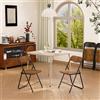 FurnitureR Tavoli da pranzo rettangolari pieghevoli, design moderno confortevoli, materiale metallico durevole, ideale per piccoli spazi, installazione semplice, 86 x 86 x 71 cm