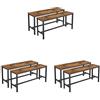 VASAGLE Set di 6 Panche da Tavolo, Panche da Interni, 108 x 32,5 x 50 cm, in Stile Industriale, Struttura Resistente in Metallo, per Cucina Sala da Pranzo Soggiorno, Marrone Vintage e Nero KTB33X