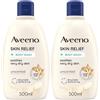 Aveeno Skin Relief Bagno Doccia, Bagnoschiuma lenitivo senza sapone e profumo, Docciaschiuma con triplo complesso di Avena, Bagnodoccia quotidiano per pelli molto secche e sensibili, 500 ml