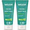 Weleda For Men Gel Doccia 3in1 Energy Fresh, Cosmetico naturale per la cura di viso, corpo e capelli. Con limone e legno di cedro, 200 ml (Confezione da 2)