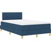 vidaXL Letto boxspring con strisce luminose a LED VidaXL, blu, 120 x 200 cm, rivestimento in tessuto