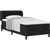 vidaXL Letto a molle con testiera nero 80 x 200 cm in tessuto