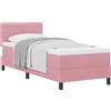 vidaXL Letto a molle con materasso e testata rosa 80 x 200 cm in velluto