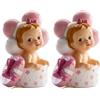 dekora - Figura Decorativa, Decorazioni torta battesimo bimba, Realizzata in Resina, Altezza 10 cm, Cake topper battesimo e Baby shower dal Design Dettagliato, Addobbi Adatto al Contatto Alimentare