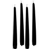 Cereria Di Giorgio - 10 Candele Coniche - Diametro 2,2 cm Altezza 25 cm - Colore Nero - Durata 7 ore - Standard per candelabro (Confezione da 2)