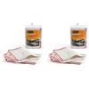 Perfetto Candido Strofinaccio Pavimenti, Cotone, Bianco/Cuciture Rosso, 29 x 22 x 1 cm (Confezione da 2)