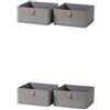LOVE !T STORE !T LOVE IT STORE IT Premium Organizer per Cassetti e Armadio in Tessuto - Scatole Contenitore - Set da 2 - 30x30x15cm - Grigio Screziato (Confezione da 2)