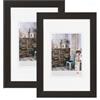 walther design Grado HI520BD - Cornice portafoto in legno, 15 x 20 cm, confezione da 2, nero