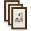 walther design Home HO520N3 - Cornice portafoto in legno, 15 x 20 cm, confezione da 3, noce