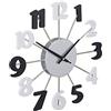 Relaxdays Orologio da Parete, senza Cornice, con Lancetta dei Secondi, Analogico, Salotto, Cucina, D: 35 cm, Nero-Bianco