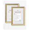 walther design Lounge JA130GD - Cornice portafoto, 21 x 29,7 cm, formato DIN A4, confezione da 2, oro