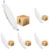 M Ledme - Pack 2, Downlight LED 220mm 20W, 2000 lumen, Pannello Circolare Extra Slim, Colore Luce neutro (4500K), Coupé standard 205 mm, Driver incluso, LM5552 (Confezione da 5)