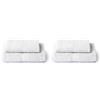 Caleffi Set Asciugamani Bagno Viso e Bidet in Cotone, Asciugamani Resistente a Lavaggi, Include 1 Asciugamano Viso 55x100 cm e 1 Asciugamano Bidet Ospite 40x60 cm, Asciugamani 2 Pezzi, Bianco