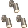 Briloner - Lampada da parete orientabile per interni, attacco GU10, max. 9 W, lampada da lettura, applique, faretto da parete, soggiorno, cucina, corridoio, 1 Luce, metallo, Ø80x155mm (DxA)