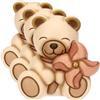 THUN - Teddy con girandola rosa - ceramica - Collezione Bomboniera - 5.2 x 4.1 x 5.2 cm (Confezione da 3)