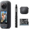 Insta360 X4 Air, Videocamera 8K 360 leggera 165g, Selfie stick Invisibile, lenti sostituibili, cover antivento integrata, prima registri poi inquadri, Pack Starter