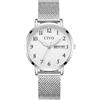 CIVO Orologio Donna Lettura Facile: Analogico Quadrante 35mm Grande Numeri | Elegante Orologio da Polso con Lancette Luminose Data Giorno per Uso Quotidiano Casual - Regalo per Moglie Madre Anziani