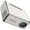Horett Proiettore 900 ANSI 2.4G+5G WiFi 1920 * 1080 Correzione Trapezoidale Proiettore Portatile Quad-core ARM Hlsilicon Android 9 Schermo Grande Fino a 200 Pollici per Telefono Home (Spina europea)