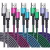 SIXSIM - Cavo USB C da 6 m 6 feet bianco, rosa-rosso, blu, verde, viola