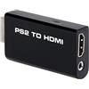 FANTIA Adattatore convertitore video da PS2 a HDMI, supporta tutte le modalità di visualizzazione PS2, uscita HDMI per HDTV, monitor, proiettore, audio da 3,5 mm, plug and play