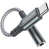MCSPER Adattatore da USB tipo C a femmina da 3,5 mm, cavo audio da USB C a Aux, compatibile con Pixel 4 3 XL, Samsung Galaxy S21 S20 Ultra S20+ Note 20 10 S10 S9 Plus, iPad Pro, Mate 30 Pro (grigio)
