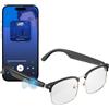 OBEST Smart Glasses,AI Intelligente Voice Control, Open Ear Audio for Music and Calls with Volume UP and Down, Bluetooth 5.3 Smart Glasses IP44 Waterproof Feature for Outdoor
